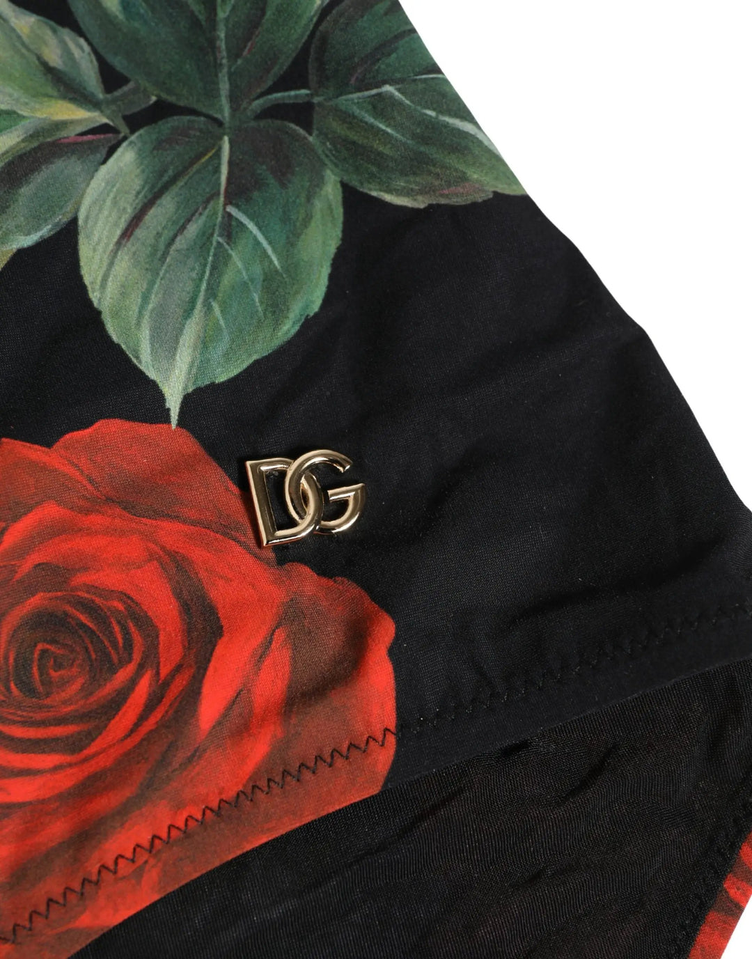 Dolce &amp; Gabbana Sample Sale | Dolce &amp; Gabbana Black Rose Print One Piece Swimsuit Swimwear - | Designer outlet