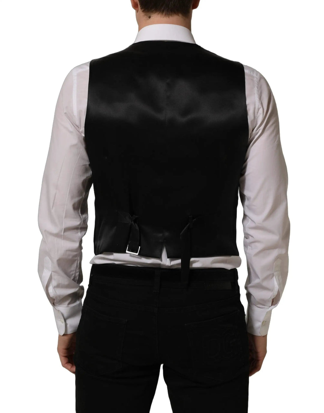 Dolce &amp; Gabbana Sample Sale | Dolce &amp; Gabbana Black Wool Blend Waistcoat Formal Dress Vest - | Designer outlet