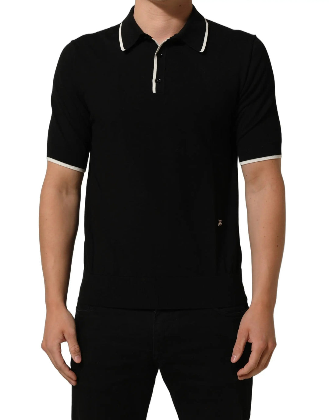 Dolce &amp; Gabbana Sample Sale | Dolce &amp; Gabbana Black Cotton Collared Short Sleeves Men Polo T-shirt - | Designer outlet