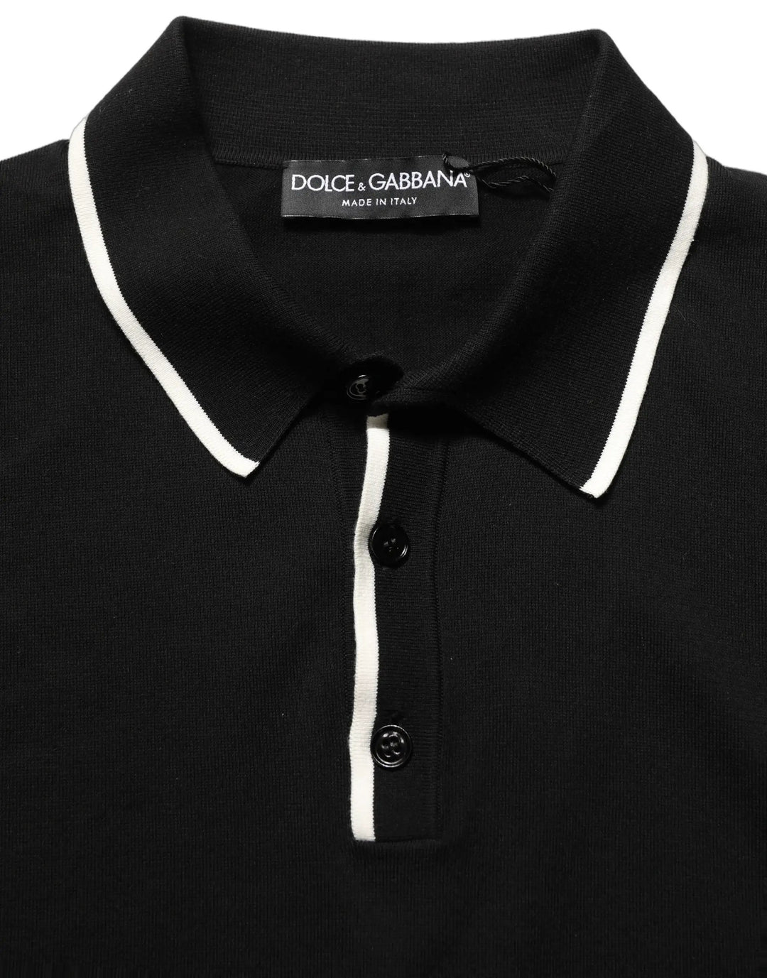 Dolce &amp; Gabbana Sample Sale | Dolce &amp; Gabbana Black Cotton Collared Short Sleeves Men Polo T-shirt - | Designer outlet