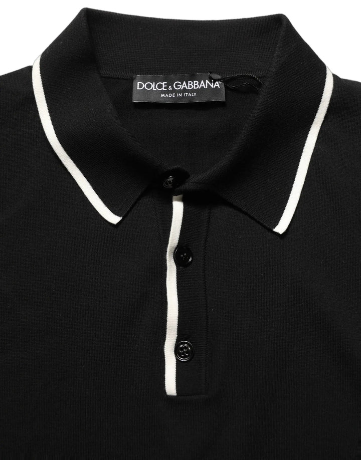 Dolce &amp; Gabbana Sample Sale | Dolce &amp; Gabbana Black Cotton Collared Short Sleeves Men Polo T-shirt - | Designer outlet