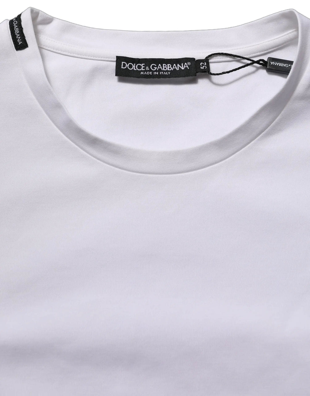 Dolce & Gabbana Sample Sale | Dolce & Gabbana White Cotton Short Sleeves Crew Neck T-shirt - | Designer outlet
