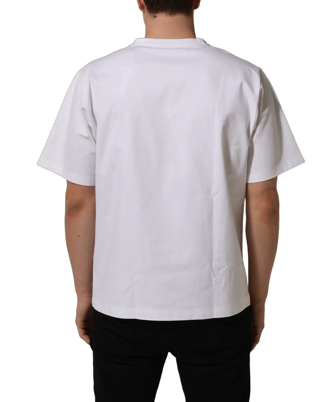 Dolce &amp; Gabbana Sample Sale | Dolce &amp; Gabbana White Cotton Short Sleeves Crew Neck T-shirt - | Designer outlet
