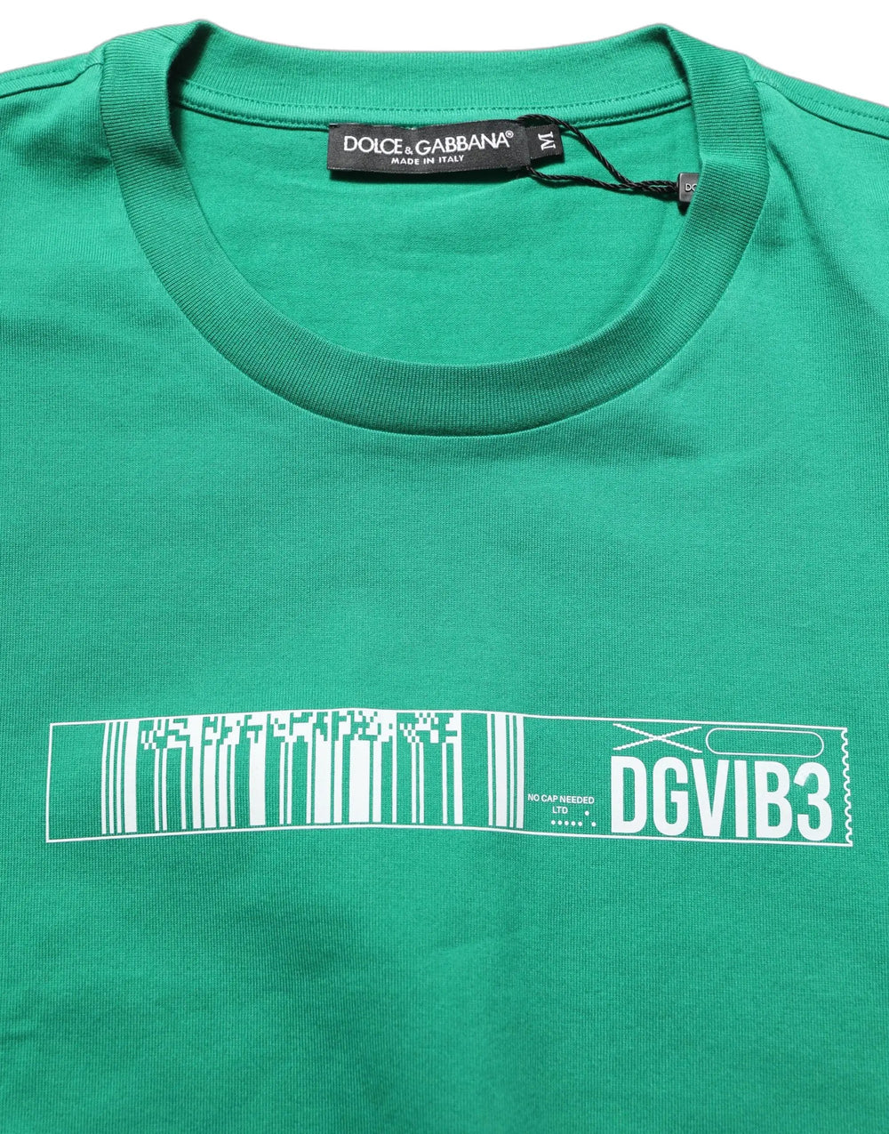 Dolce & Gabbana Sample Sale | Dolce & Gabbana Green Cotton DGVIB3 Print Crew Neck T-shirt - | Designer outlet