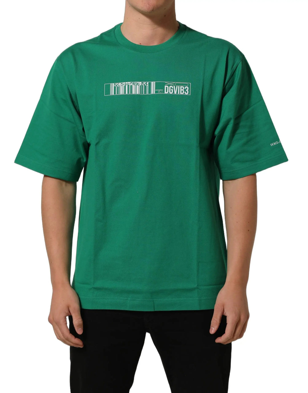 Dolce &amp; Gabbana Sample Sale | Dolce &amp; Gabbana Green Cotton DGVIB3 Print Crew Neck T-shirt - | Designer outlet