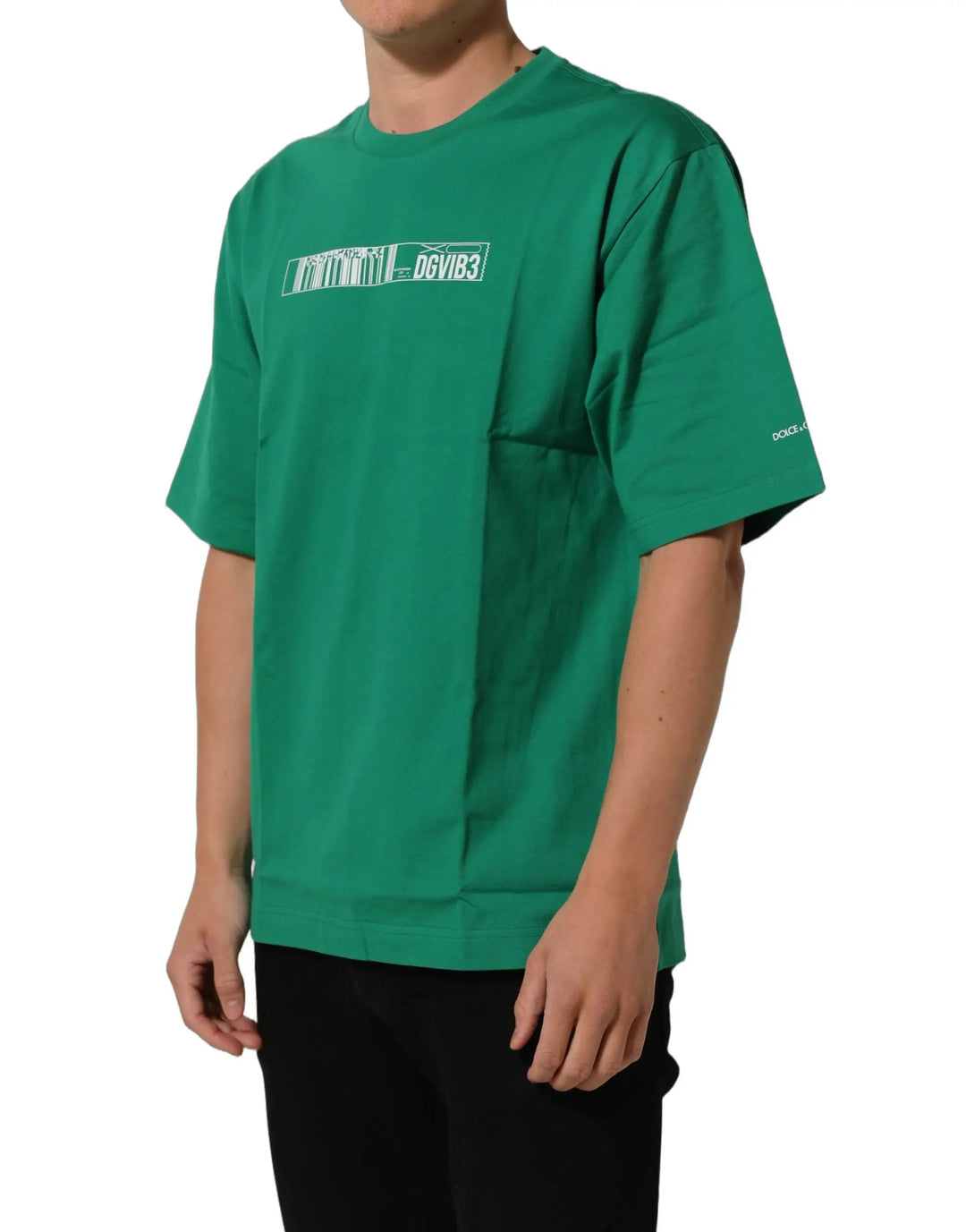 Dolce &amp; Gabbana Sample Sale | Dolce &amp; Gabbana Green Cotton DGVIB3 Print Crew Neck T-shirt - | Designer outlet