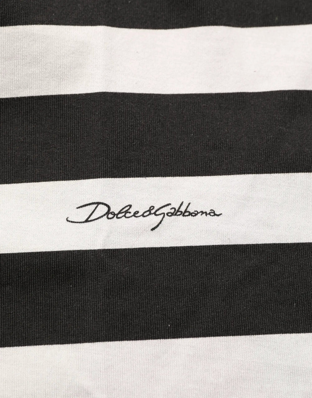 Dolce & Gabbana Sample Sale | Dolce & Gabbana Black White Stripes Cotton Sleeveless T-shirt - | Designer outlet