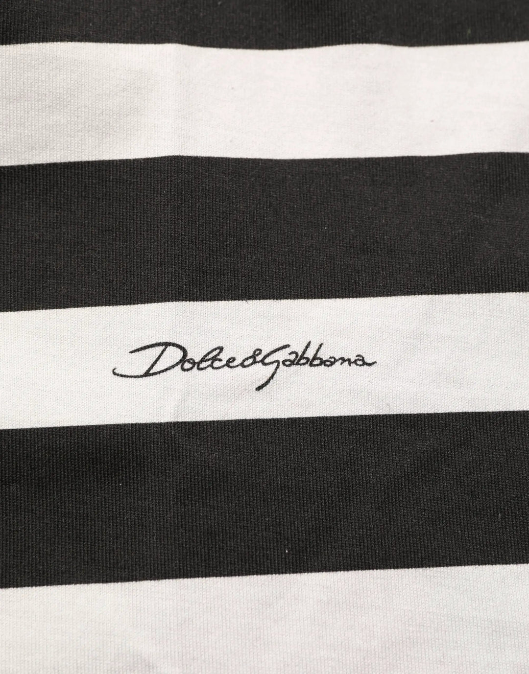 Dolce & Gabbana Sample Sale | Dolce & Gabbana Black White Stripes Cotton Sleeveless T-shirt - | Designer outlet