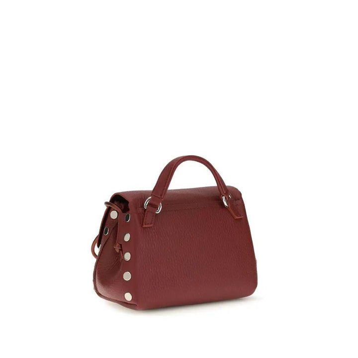 Zanellato Bordeaux Calf Leather Bos Taurus Shoulder Bag