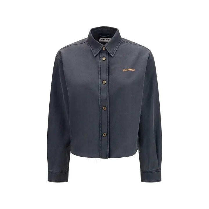 Miu Miu Gray Denim Shirt