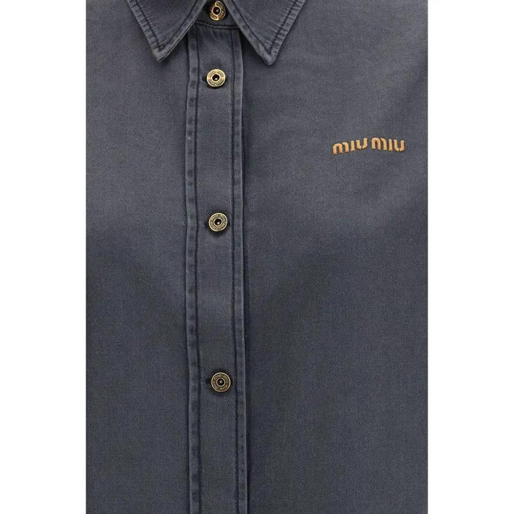 Miu Miu Gray Denim Shirt