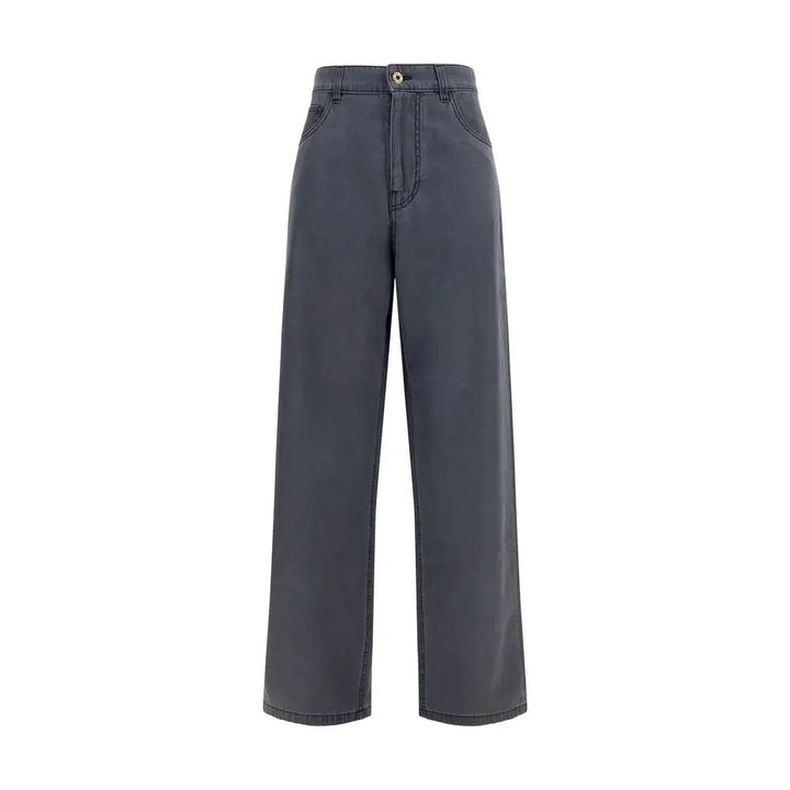 Miu Miu Black Cotton Straight-Leg Jeans