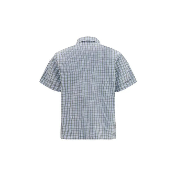 Miu Miu Blue Cotton Pattern Shirt