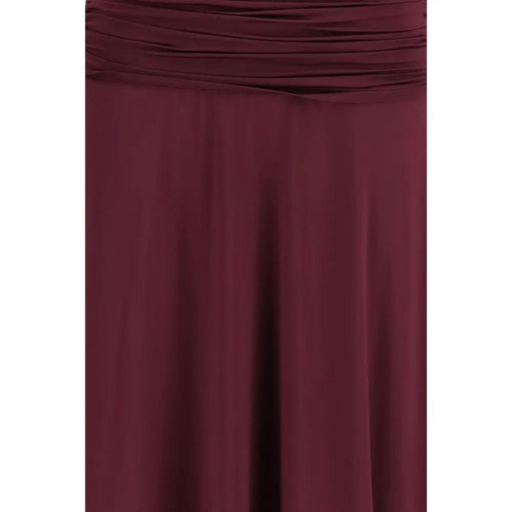Self-Portrait Bordeaux Viscose Casual Dress