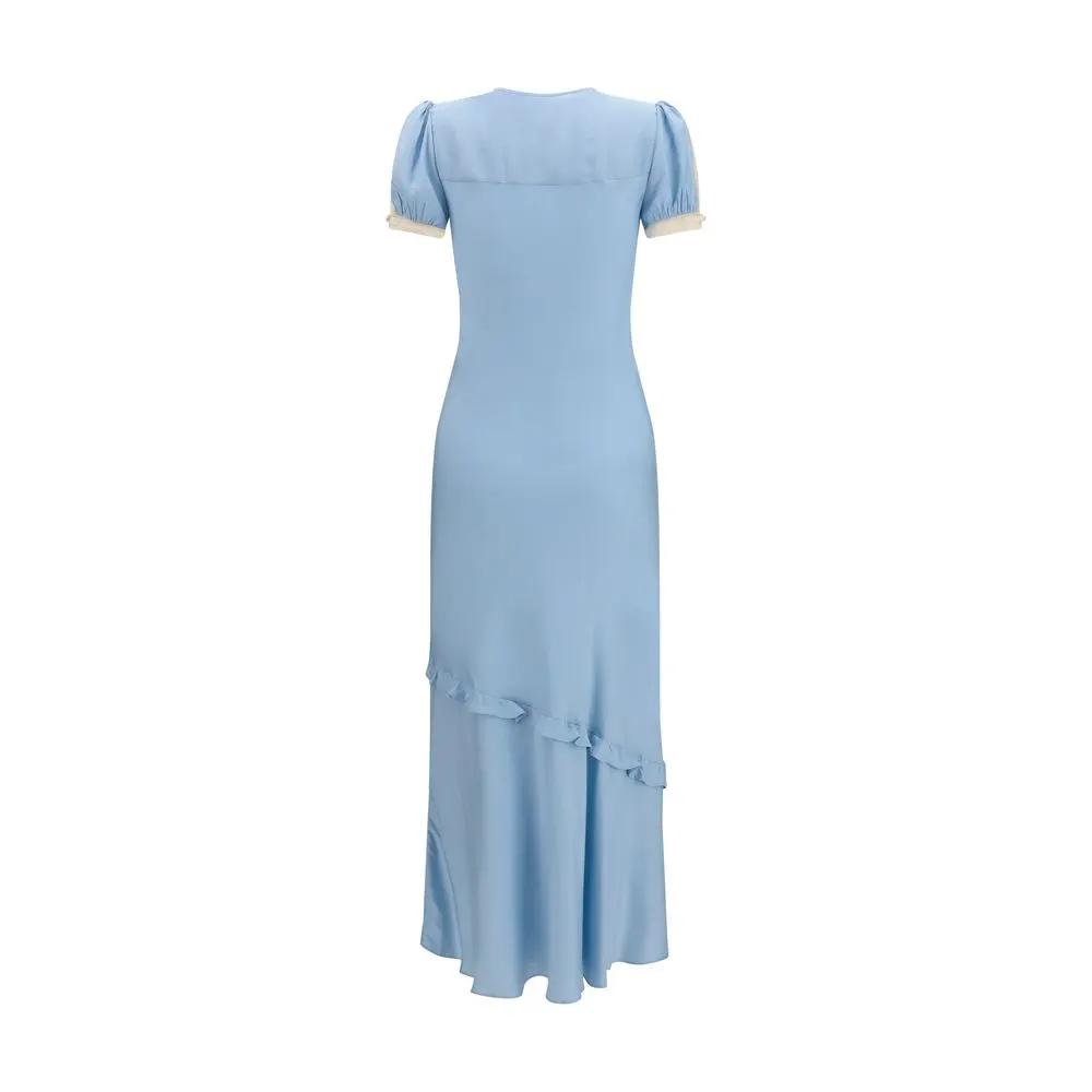 Self-Portrait Sample Sale | Self-Portrait Blue Viscose Casual Dress - | Designer outlet