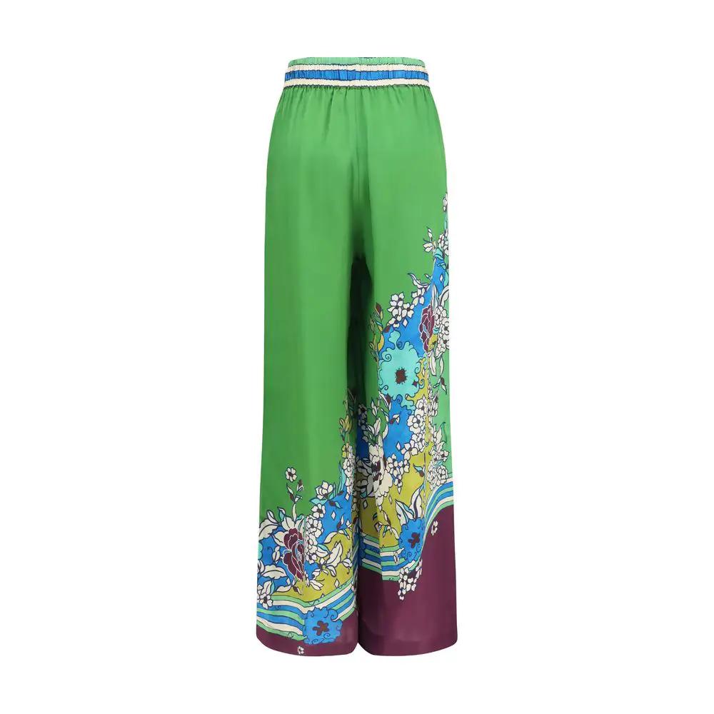 Alemais Sample Sale | Alemais Multicolor Silk Casual Pants - | Designer outlet