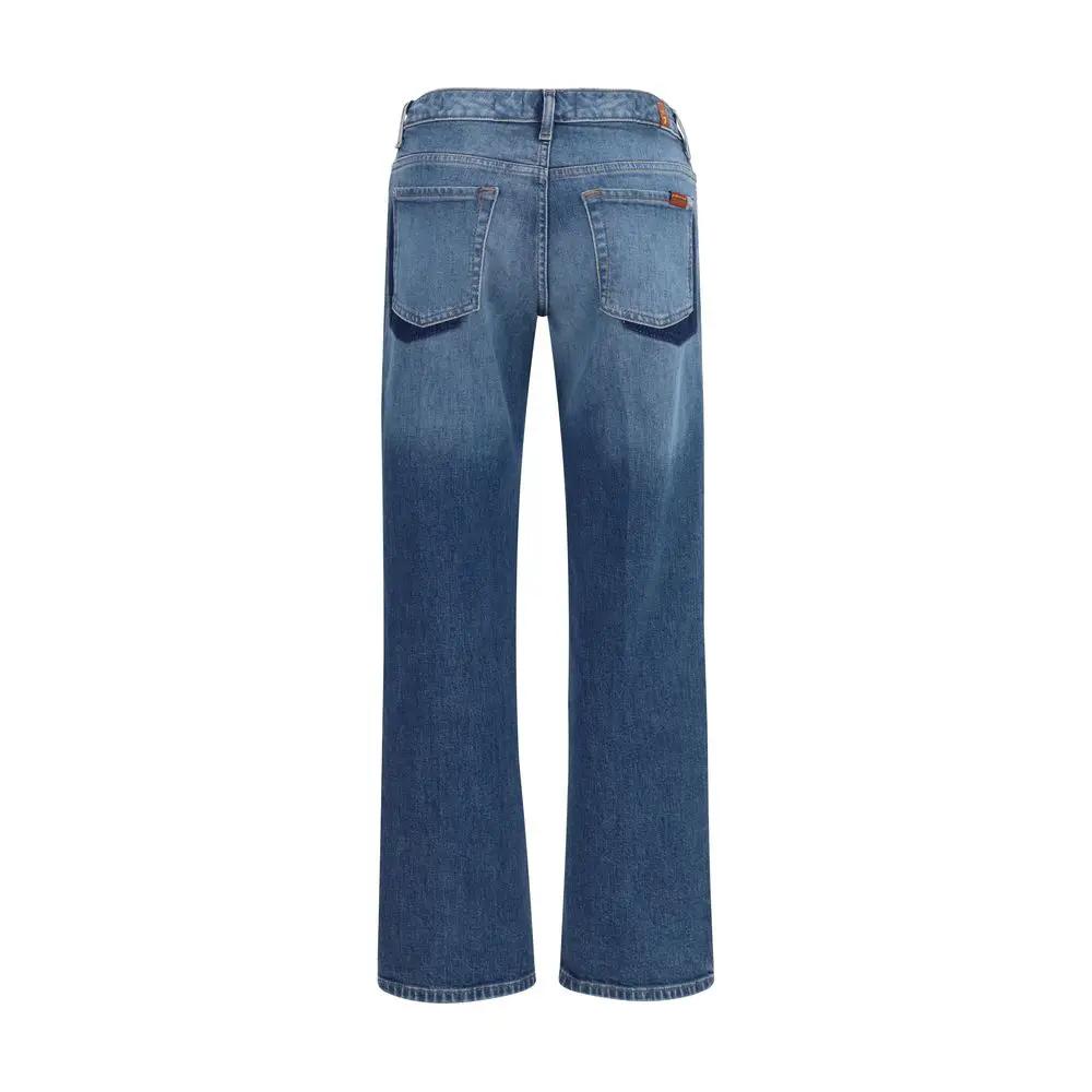 7FOR Sample Sale | 7FOR Blue Cotton Straight-Leg Jeans - | Designer outlet