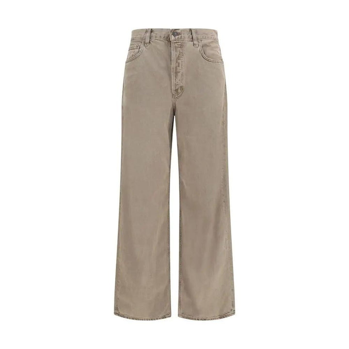 Agolde Brown Cotton Casual Pants