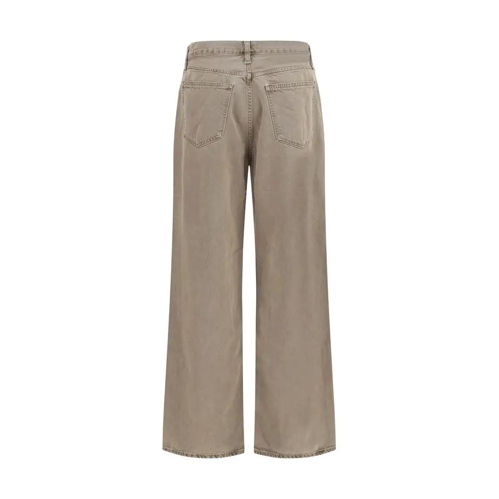 Agolde Brown Cotton Casual Pants