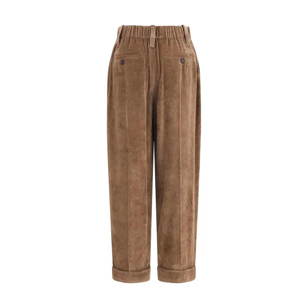 Brunello Cucinelli Sample Sale | Brunello Cucinelli Brown Viscose Casual Pants - | Designer outlet