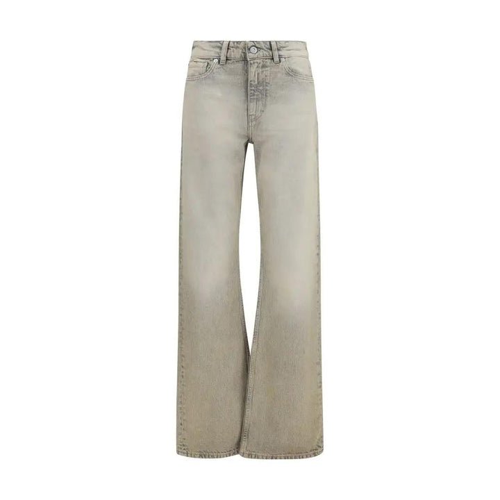 Our Legacy Gray Cotton Straight-Leg Jeans