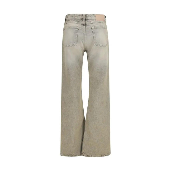 Our Legacy Gray Cotton Straight-Leg Jeans