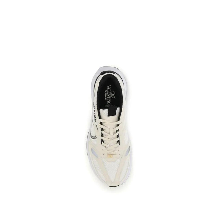 Valentino Garavani White Fabric Low Top Sneakers