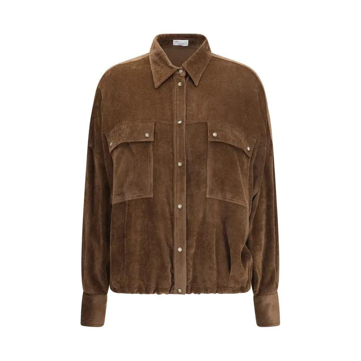 Brunello Cucinelli Sample Sale | Brunello Cucinelli Brown Viscose Pattern Shirt - | Designer outlet