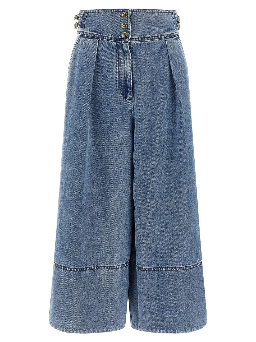 Zimmermann Blue Cotton Cropped Jeans