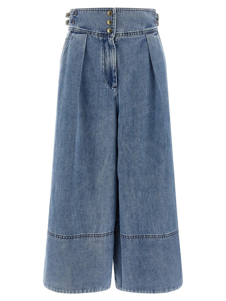 Zimmermann Blue Cotton Cropped Jeans