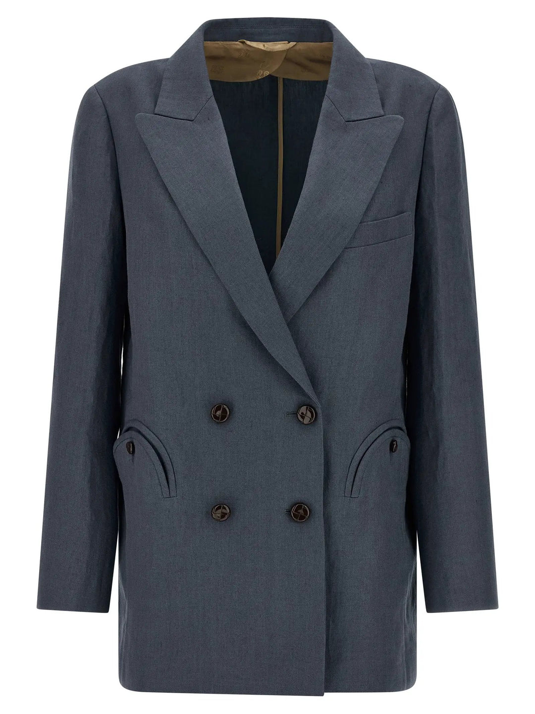 Blazé Milano Sample Sale | Blazé Milano Blue Linen Blazer - | Designer outlet