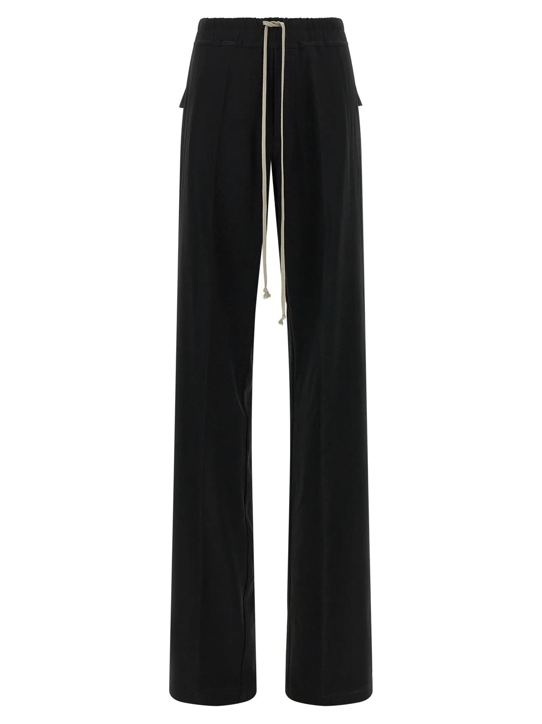 Rick Owens Black Viscose Casual Pants
