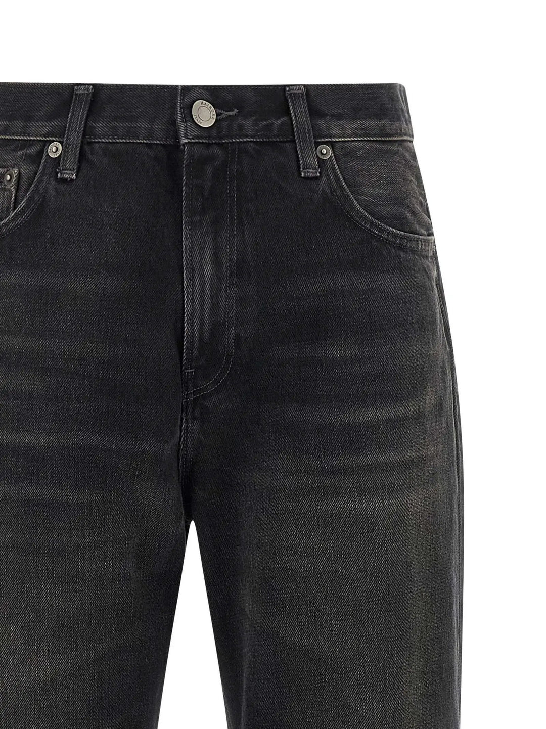 Haikure Black Cotton Flared Jeans