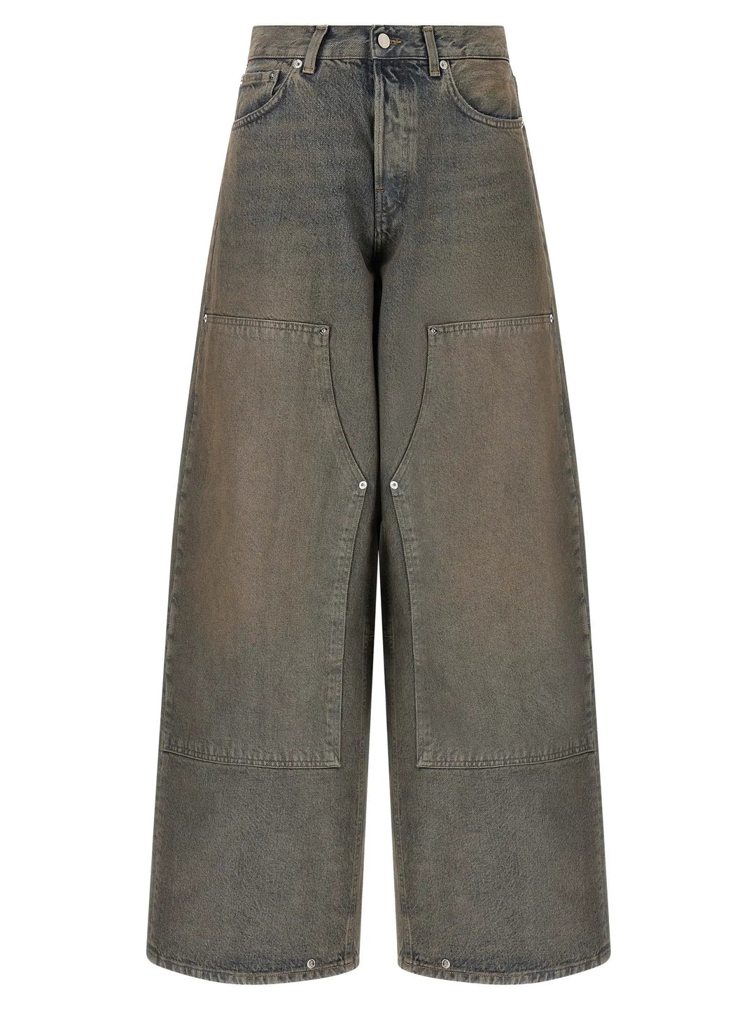 Haikure Blue Cotton Relaxed Fit Jeans