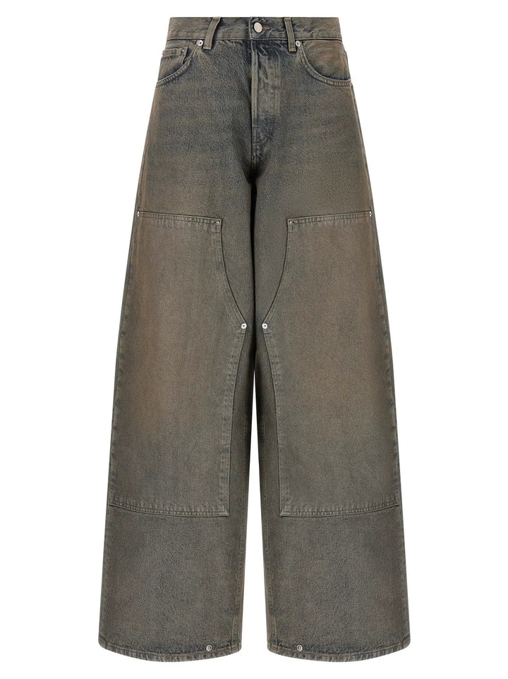 Haikure Blue Cotton Relaxed Fit Jeans