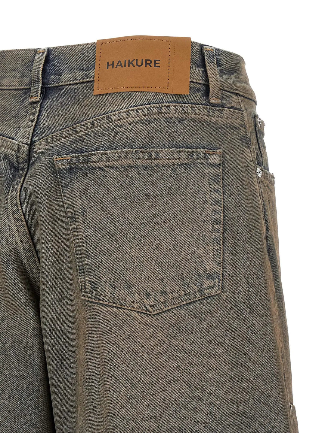 Haikure Blue Cotton Relaxed Fit Jeans