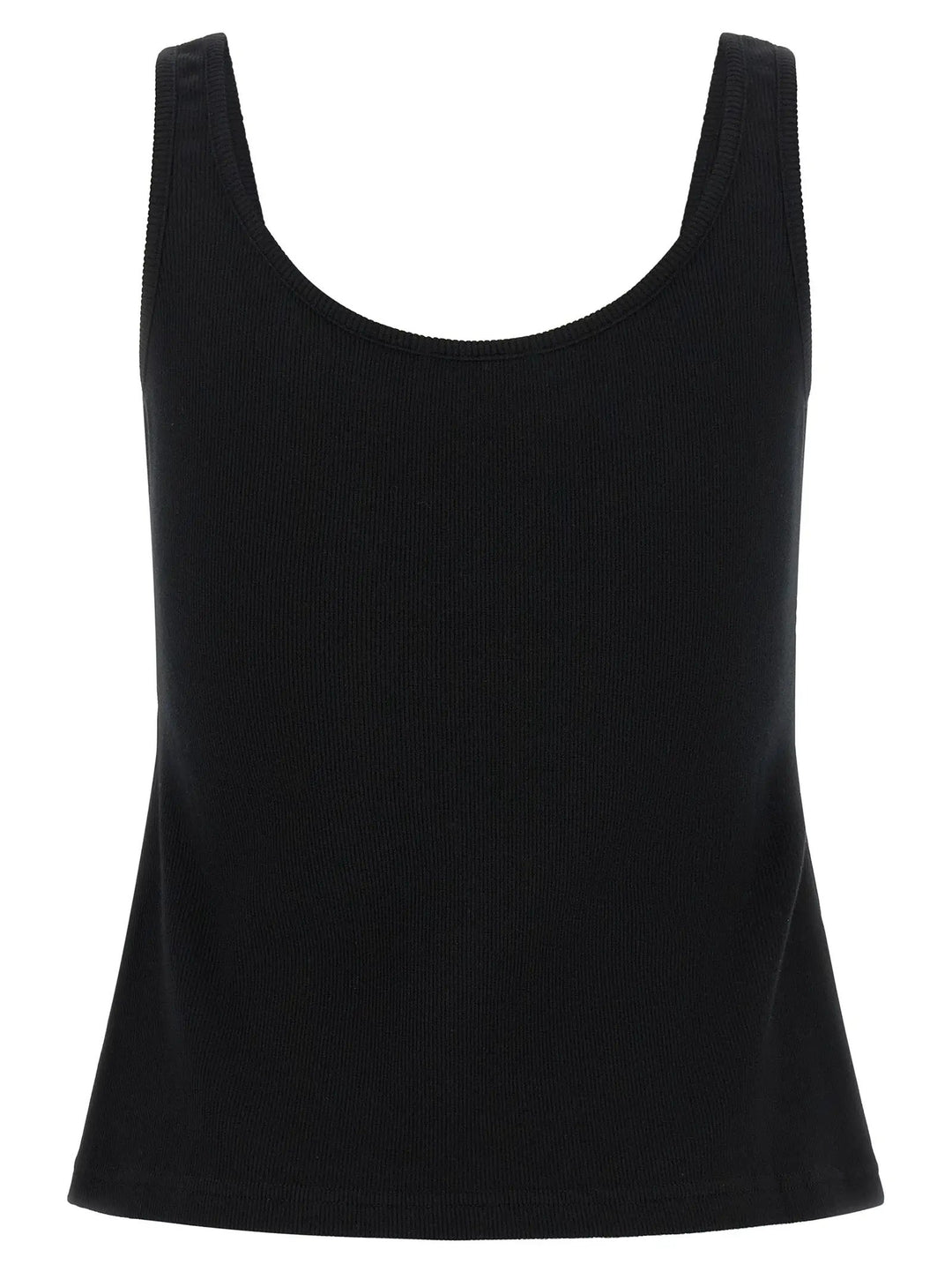 Off-White Black Cotton Tank Tops