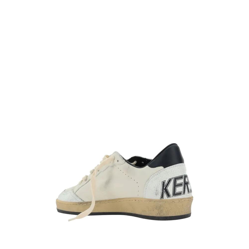 Golden Goose White Calf Leather Bos Taurus Low Top Sneakers