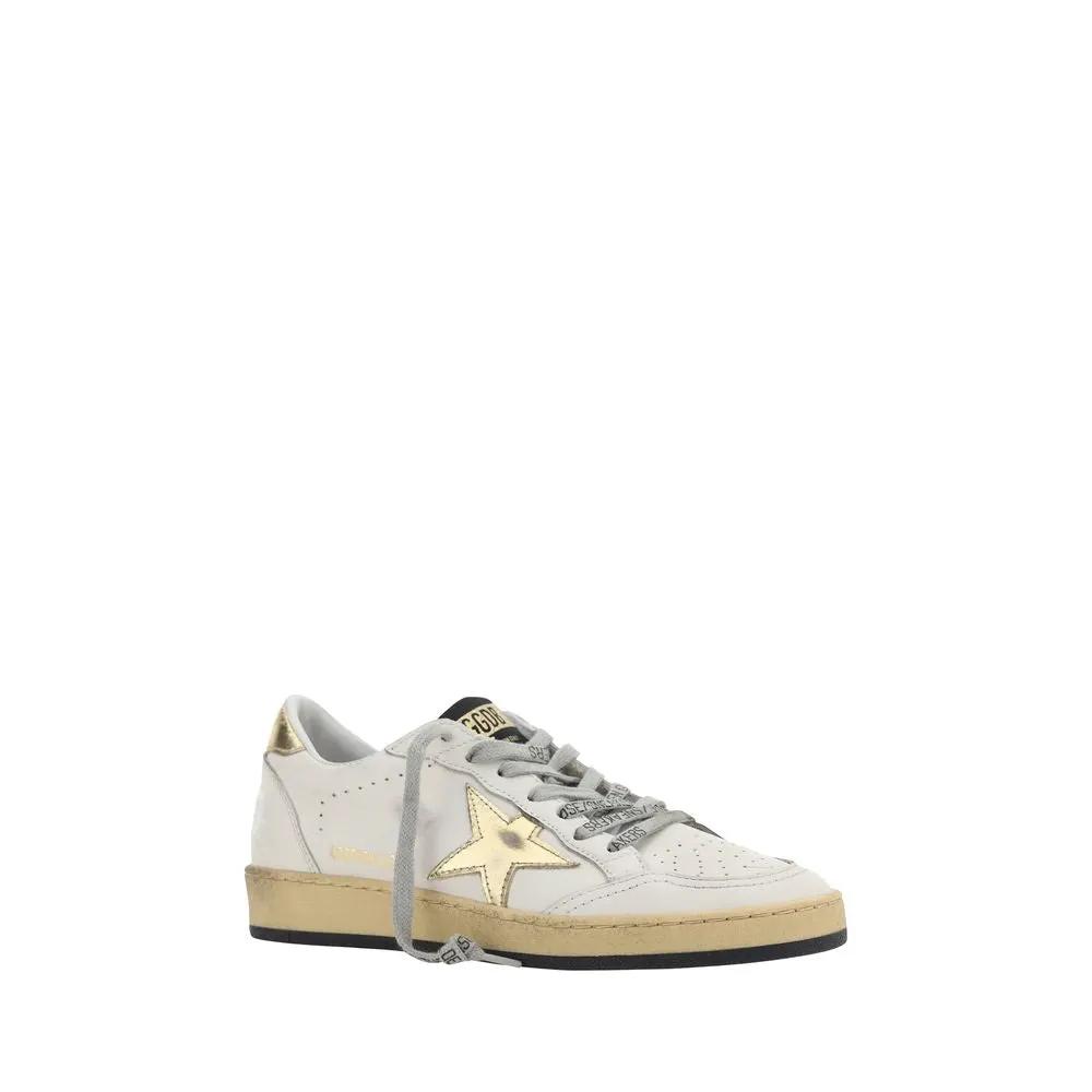 Golden Goose Sample Sale | Golden Goose White Calf Leather Bos Taurus Sneakers - | Designer outlet