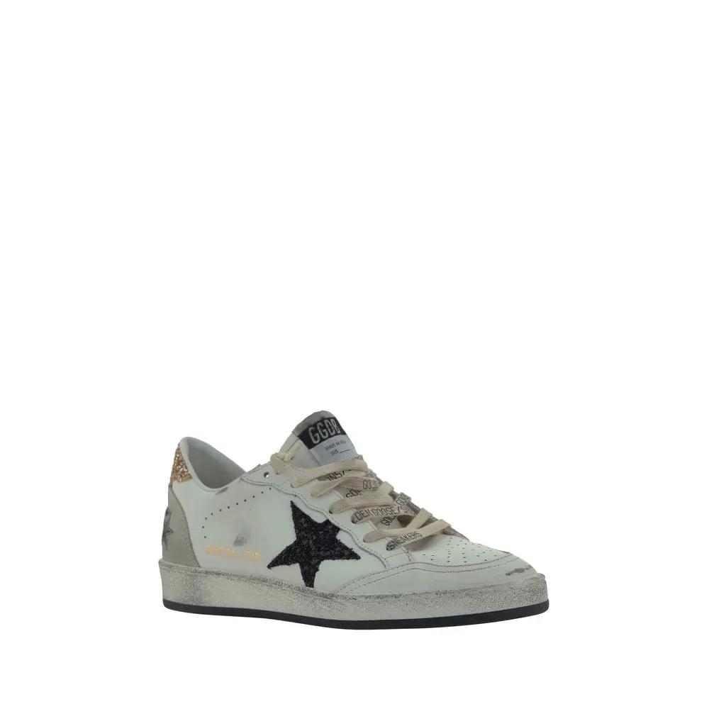 Golden Goose Sample Sale | Golden Goose White Goatskin Low Top Sneakers - | Designer outlet