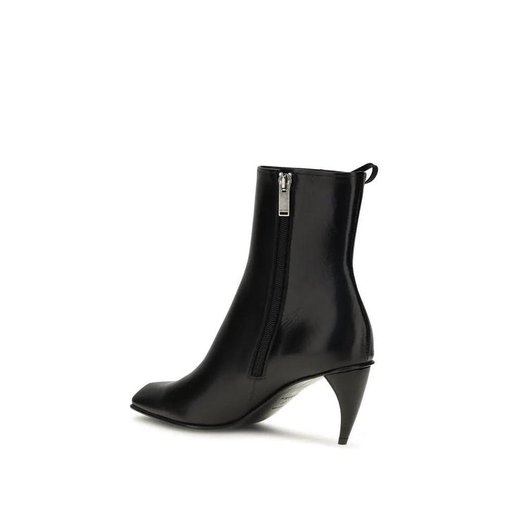 Alexander McQueen Black Calf Leather Bos Taurus Lace-Up Boots