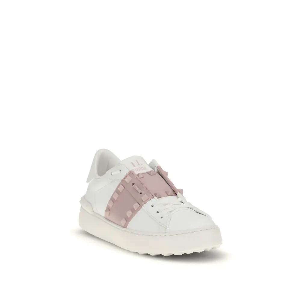 Valentino Garavani Sample Sale | Valentino Garavani White Calf Leather Bos Taurus Low Top Sneakers - | Designer outlet