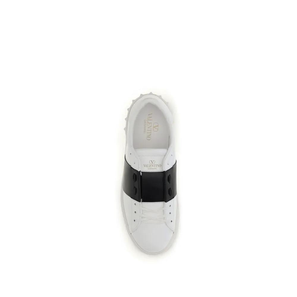 Valentino Garavani Blue Calf Leather Bos Taurus Low Top Sneakers