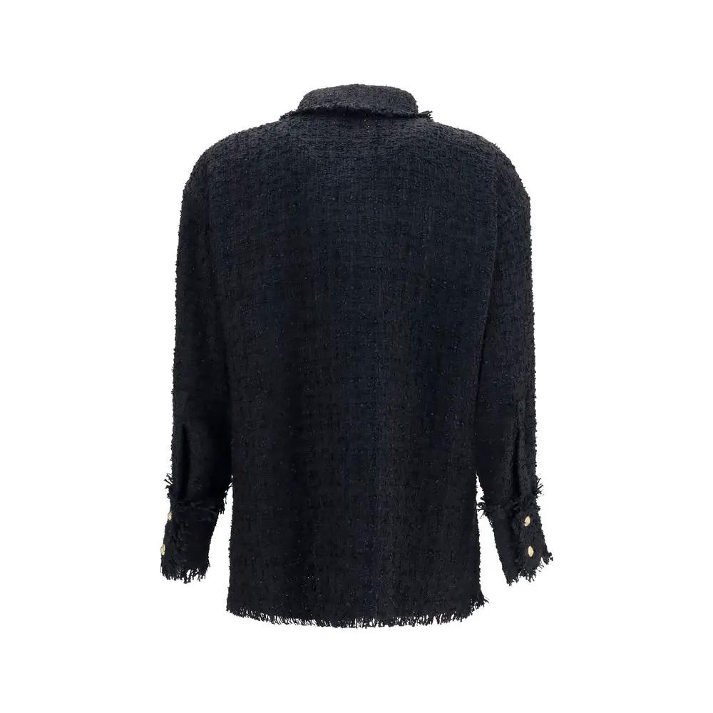 Balmain Sample Sale | Balmain Black Polyamide Shirt - | Designer outlet