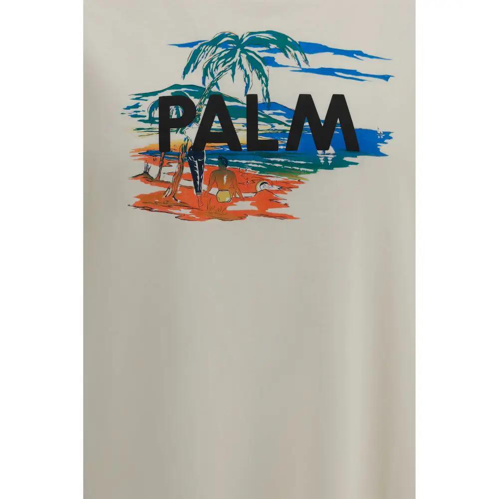 Palm Angels Beige Cotton T-Shirt