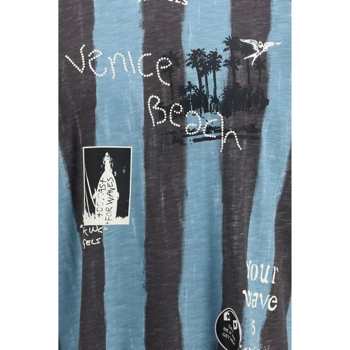 Palm Angels Blue Cotton Sportswear