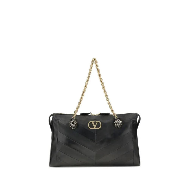 Valentino Garavani Black Lamb Ovis Aries Aries Shoulder Bag