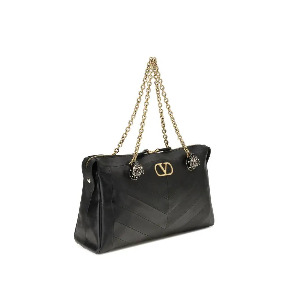 Valentino Garavani Sample Sale | Valentino Garavani Black Lamb Ovis Aries Aries Shoulder Bag - | Designer outlet