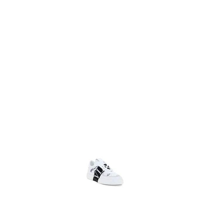 Valentino Garavani White Calf Leather Bos Taurus Athletic Sneakers