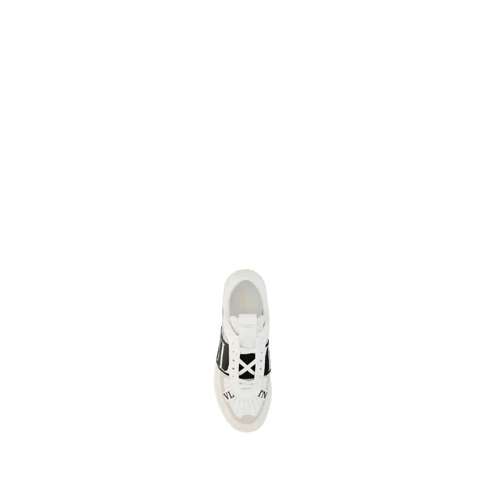 Valentino Garavani White Calf Leather Bos Taurus Athletic Sneakers
